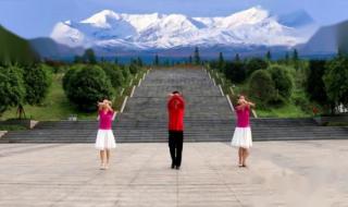 广场舞冰雪天堂背面